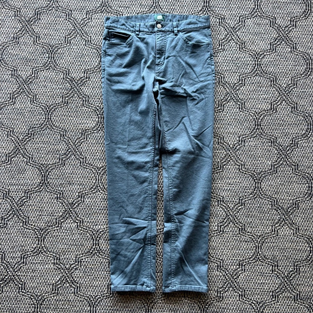 Roots Pants Mens 32 Blue Organic Cotton Straight Stretch Casual Outdoor